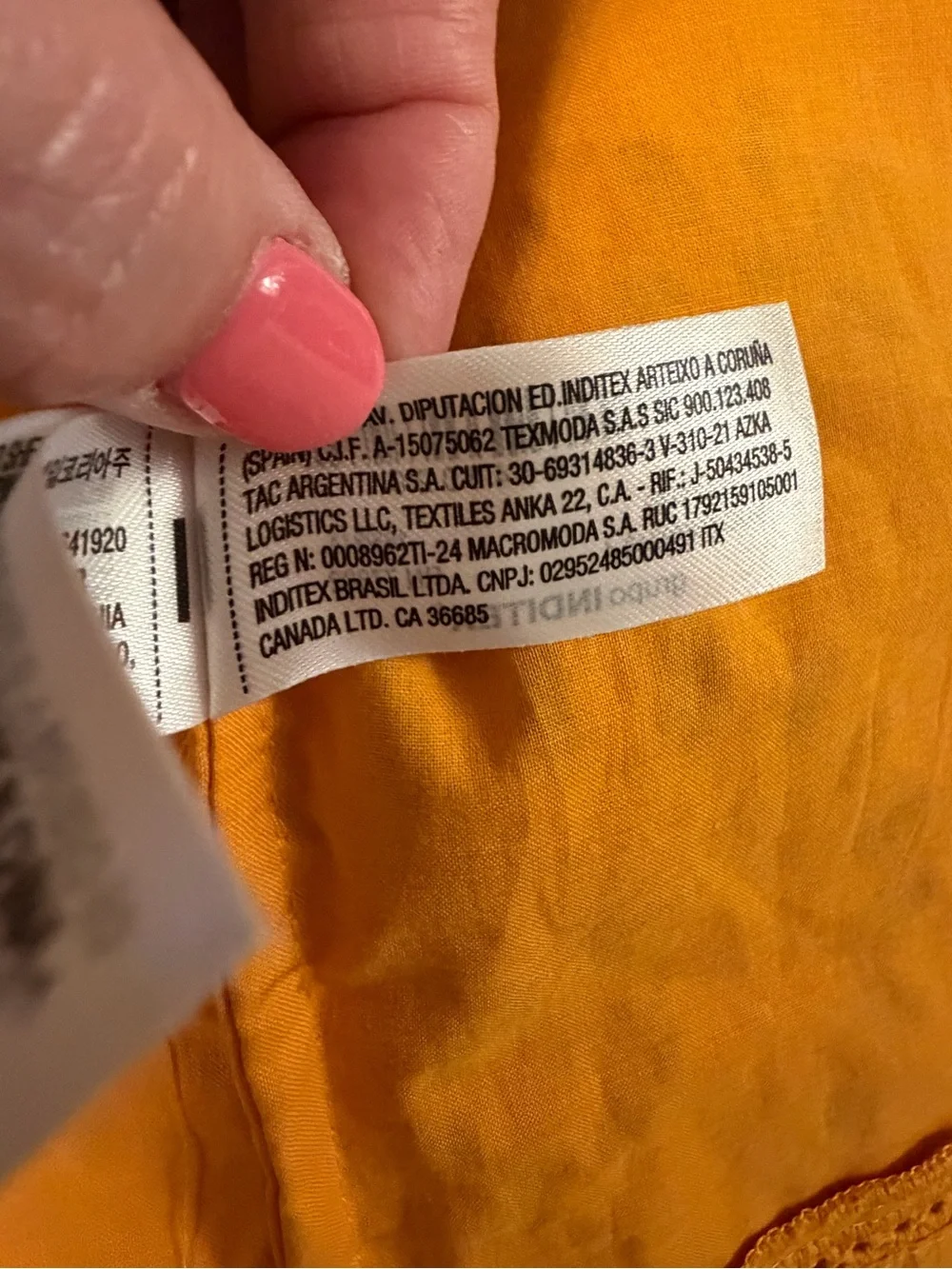 Zara Orange Eyelet Mini Dress - Picture 6 of 8